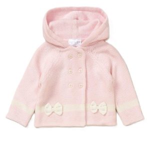 Baby girls 2-piece set with hood (bunny design) for UK babies